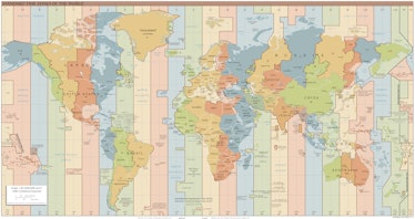 Time zone world map
