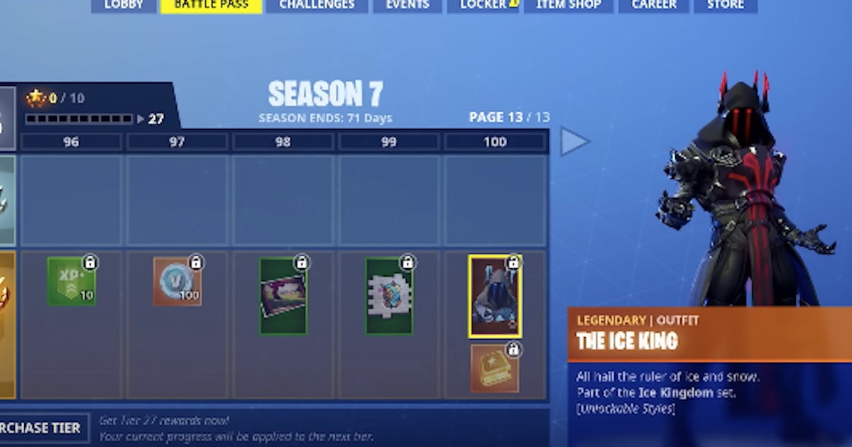 Fortnite Season 7 Battle Pass Wraps Gun Skins Skins Ice King Pets Fortnite Season 7 Battle Pass Wraps Gun Skins Skins Ice King Pets