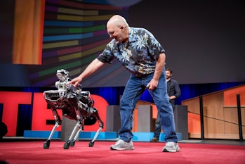 Raibert and SpotMini at TED 2017.