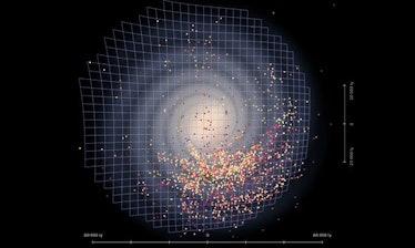 3D animation showing the spatial distribution of Cepheids studied by astronomers