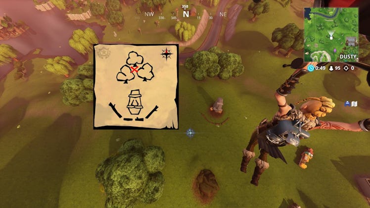 'Fortnite' Week 7 Dusty Divot Treasure Map