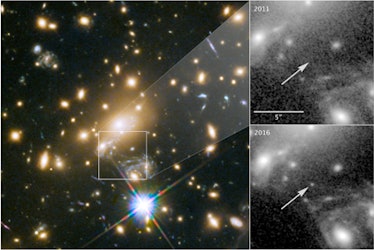Gravitational lensing allowed astronomers to view a star, which they call Icarus, 9 billion light-ye...