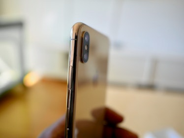 The current dual-camera array on the iPhone XS.