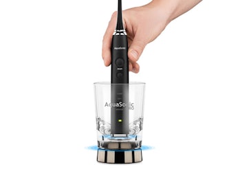Aquasonic PRO Toothbrush with 6 ProFlex Brush Heads, Wireless Charging Glass & Case