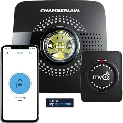 MyQ Smart Garage Door Opener Chamberlain MYQ-G0301 - Wireless & Wi-Fi enabled Garage Hub with Smartp...