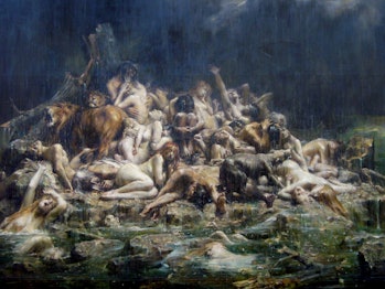 Leon Comerre - Le déluge de Noe et les compagnons (early 20th century)