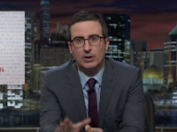 A scene from the Last Week Tonight With John Oliver show