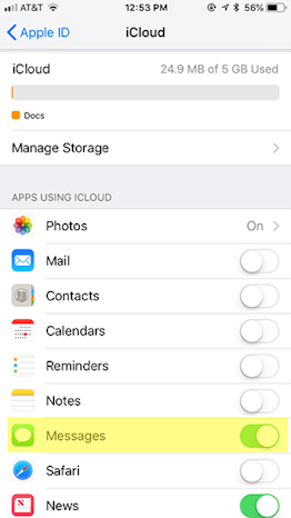 icloud messages apple ios 11.4 update