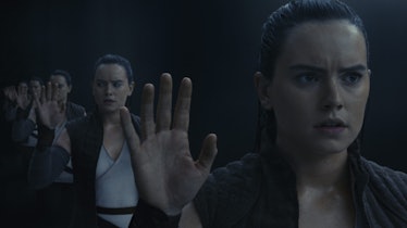 Rey on her vision quest in 'The Last Jedi'.