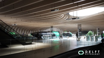 Hyperloop station concept design.