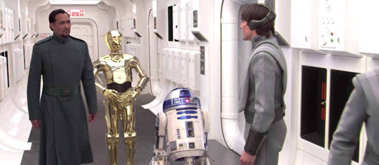 C-3PO in 'Revenge of the Sith' right before Jimmy Smits erased his memory.