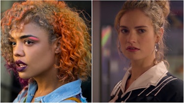 Tessa Thompson as Detroit in 'Sorry to Bother You' and Lily James as Debora in 'Baby Driver'.
