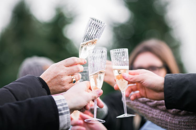 champagne toast friends