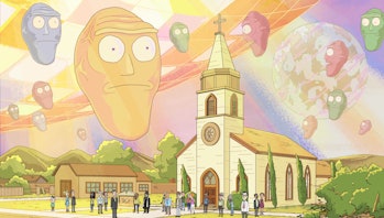 Cromulons invade Earth in the 'Rick and Morty' Season 2 episode "Get Schwifty."