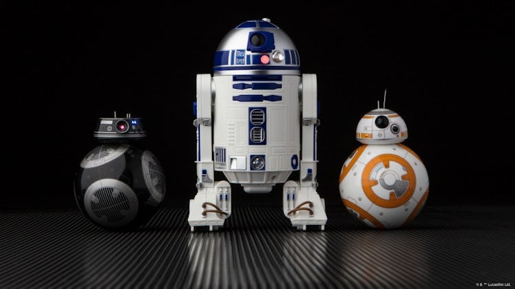 Lucasfilm's Sphero droids: the evil BB-9E, classic R2-D2, and adorable BB-8