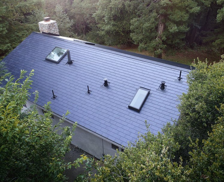 The Tesla solar roof.