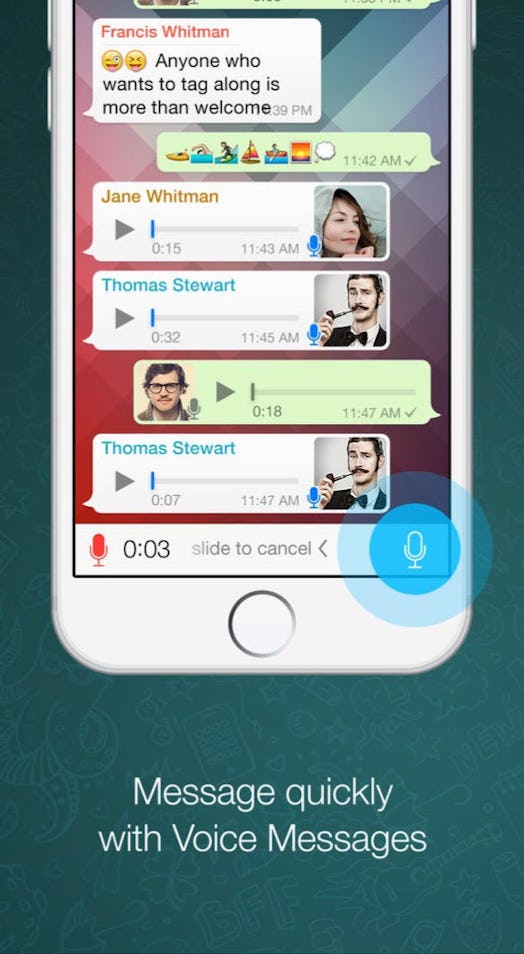 WhatsApp promo for new voice messaging