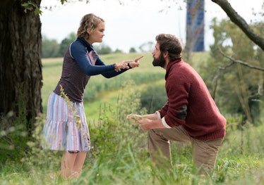 Regan Abbott argues with her father midway through 'A Quiet Place'.