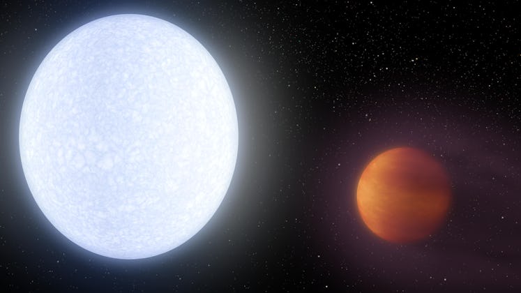 Artist rendering of KELT-9b and its parent star.
