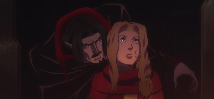 Dracula and Lisa in their first encounter.