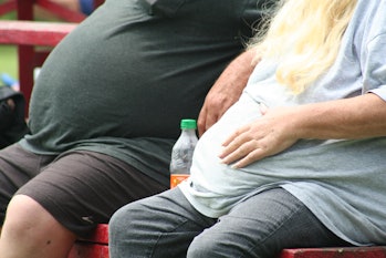 Obese couple.