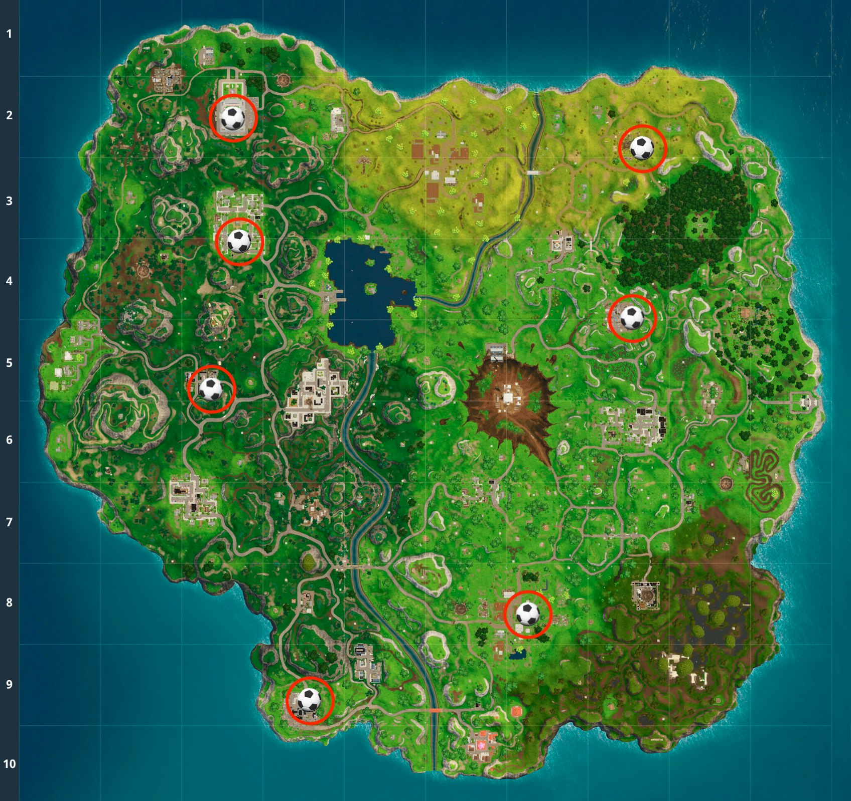 'Fortnite' Soccer Field Locations 7 Pitches Where You Can Score a Goal