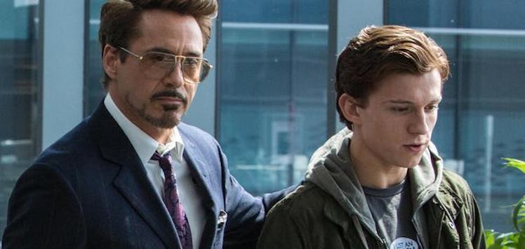 Tony Stark and Peter Parker in 'Spider-Man: Homecoming.'