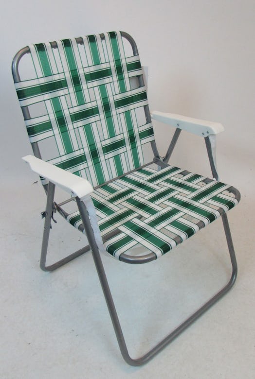 Traditional Lawn Web Chair with Carry Strap