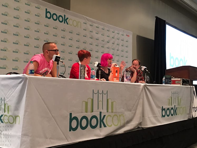 Cory Doctorow, Annalee Newitz, Charlie Jane Anders, and John Scalzi at Book Con