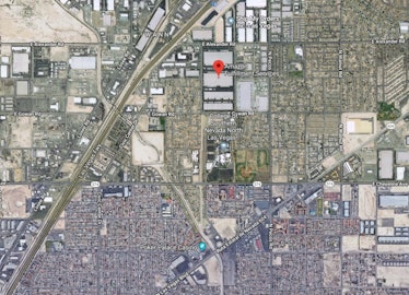 As this satellite image shows, the Amazon Fulfillment Center in North Las Vegas is very big. The whi...