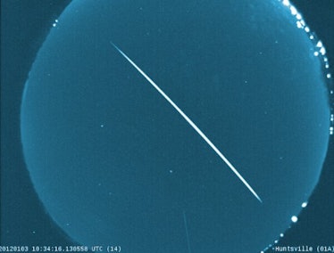 Quadrantid meteor recorded by a camera at the Marshall Space Flight Center. 