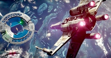 X-Wing attack above Scarif in 'Rogue One'