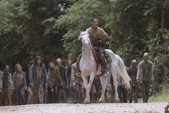 the walking dead andrew lincoln rick grimes final episode horse amc walkers