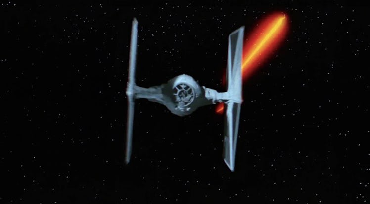 A classic TIE Fighter from the original 'Star Wars' in 1977.