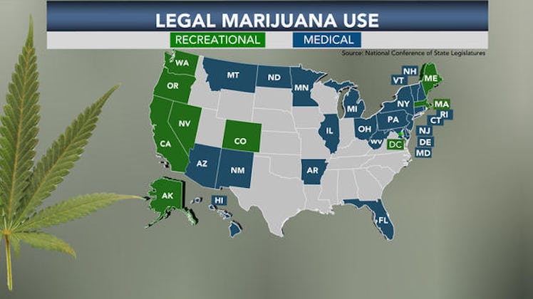 Medicinal marijuana is legal in a majority of states.