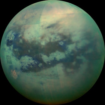 Saturn moon Titan NASA cassini image