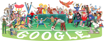 World Cup 2018 Google Doodle in detail.