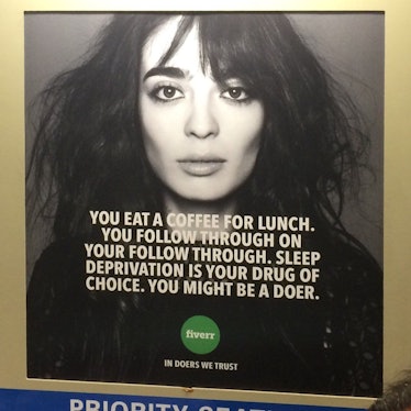 An ad for Fiverr, a gig-economy business.