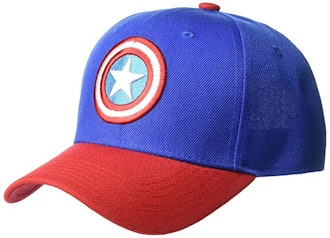 Marvel Men's Captain America Baseball Cap with 3D Embroidered Shield
