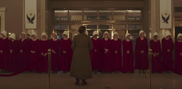 The Handmaids prepare to meet the Mexican ambassador in 'The Handmaid's Tale'
