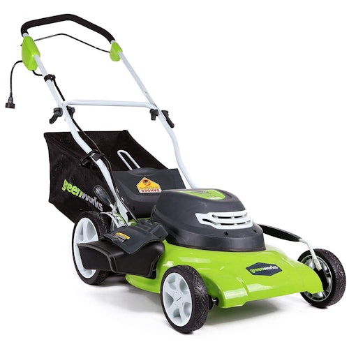 GreenWorks 20-Inch 12-Amp Corded Electric Lawn Mower