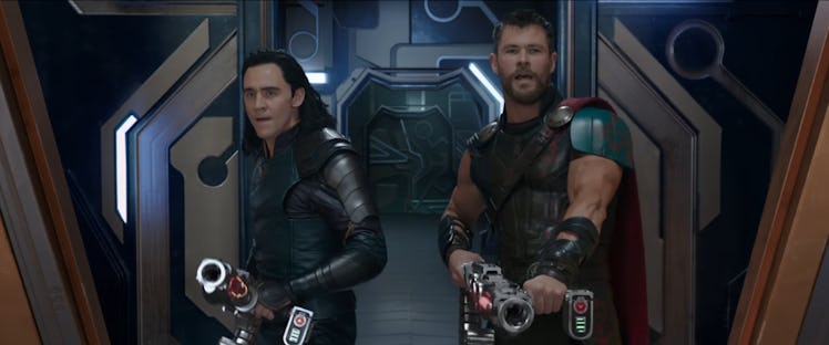 Loki and Thor wield some guns.