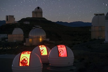 The ExTrA telescopes scanning the skies for Earth-like planets.