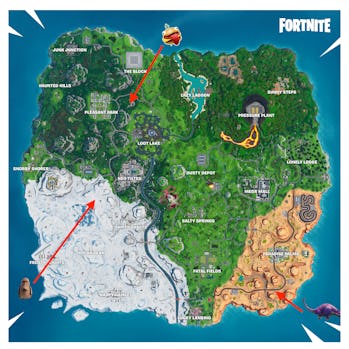 Fortnite Season 10 Visit Drift Durr In A Single Match Fortnite Stone Head Statue Locations Season 10 Map Video Guide