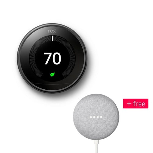 Google Nest Learning Thermostat (3rd Gen) + Free Google Home Mini