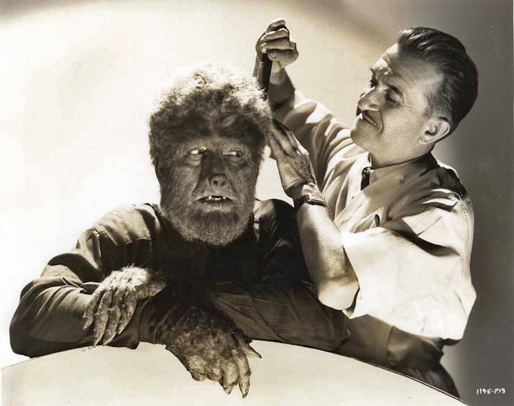 Jack Pierce making up Lon Chaney