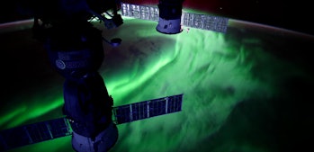 When charged particles from the sun interact with Earth's magnetic field, they produce dazzling auro...