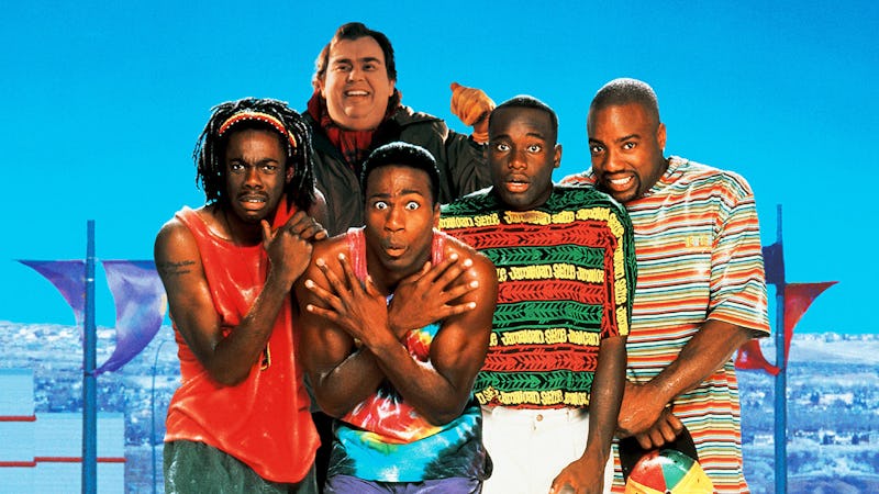 The cast of Cool Runnings (1993) posing for a poster as one of the 7 best movies set at the Olympics