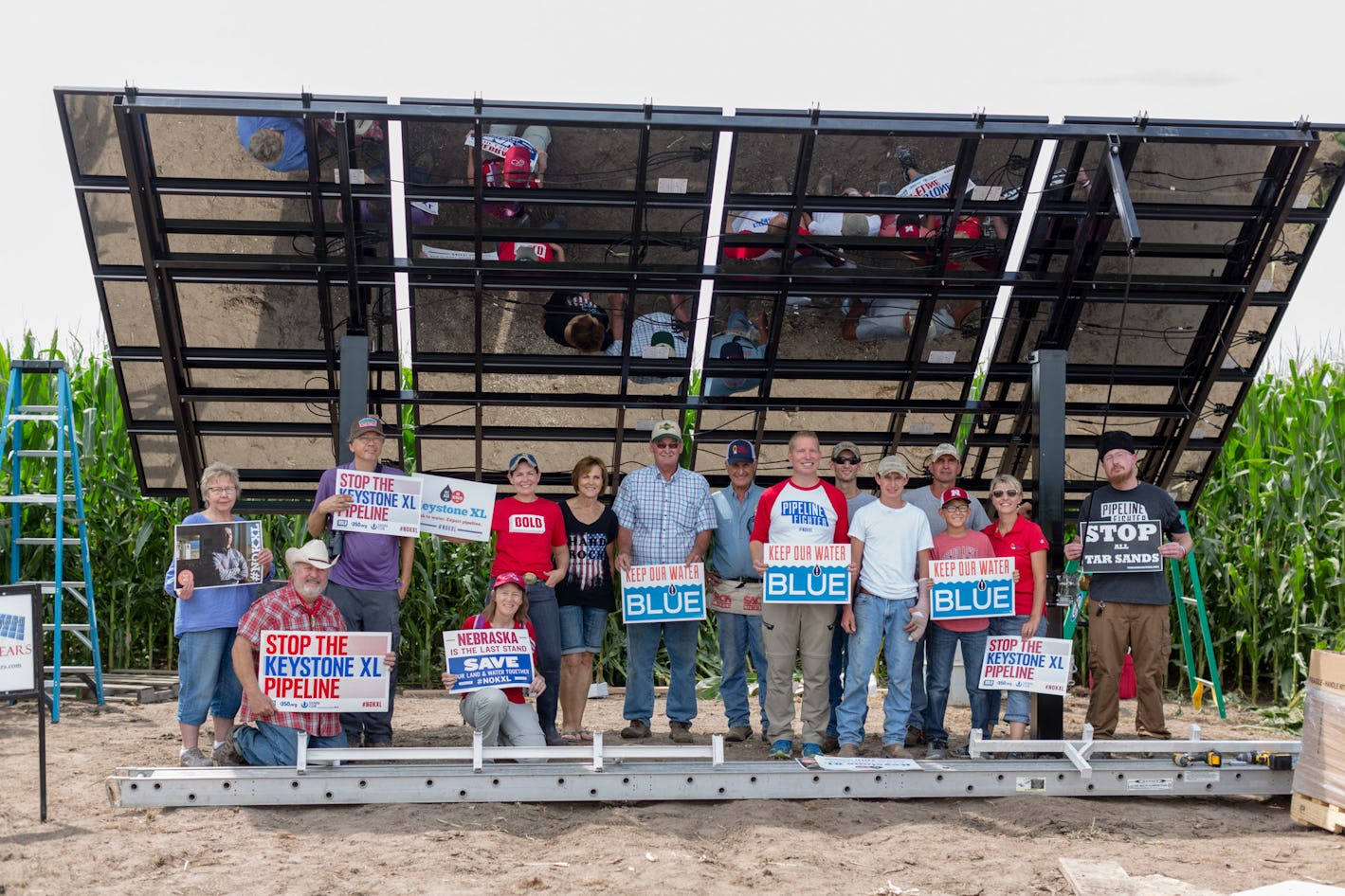 Photos Show Solar Panels Built to Protest Keystone XL Pipeline