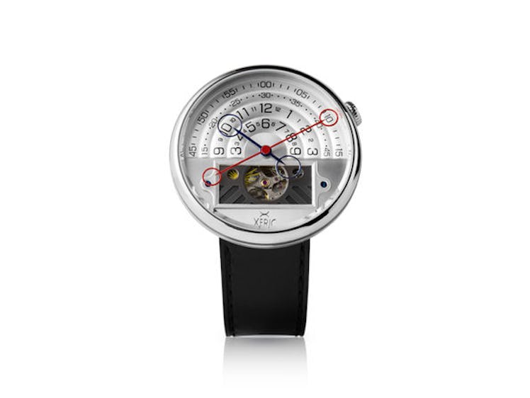 Xeric Halograph II. Automatic Watch With Innovative Display and Fine-Quality Leather Straps 